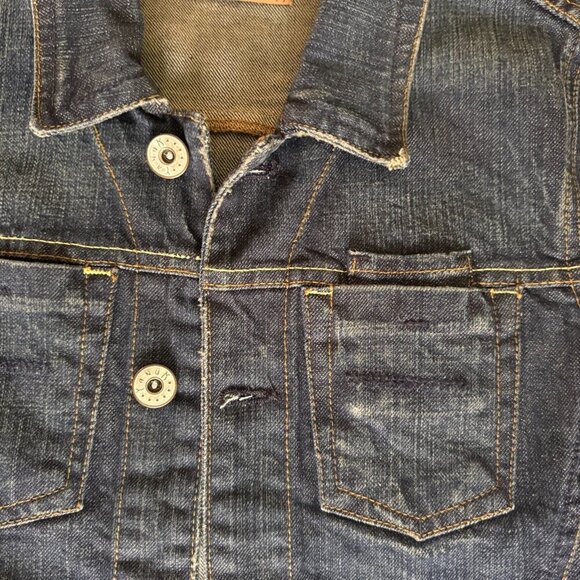 Yanuk Womens Blue Denim Trucker Jacket Size Small S Japanese Denim - Picture 8 of 9